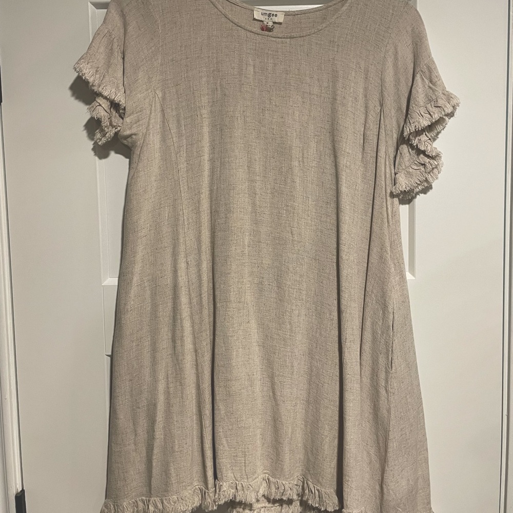 Tan Babydoll shape dress